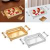 Table Decor Tray with Handles Cosmetic Rectangle Iron 45x20cm Makeup Organizer