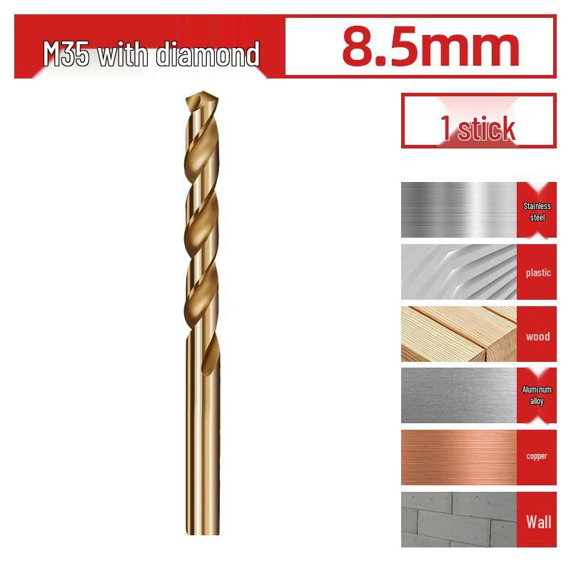 Cobalt-Coated High Hardness 304 Stainless Steel Twist Drill Bit
