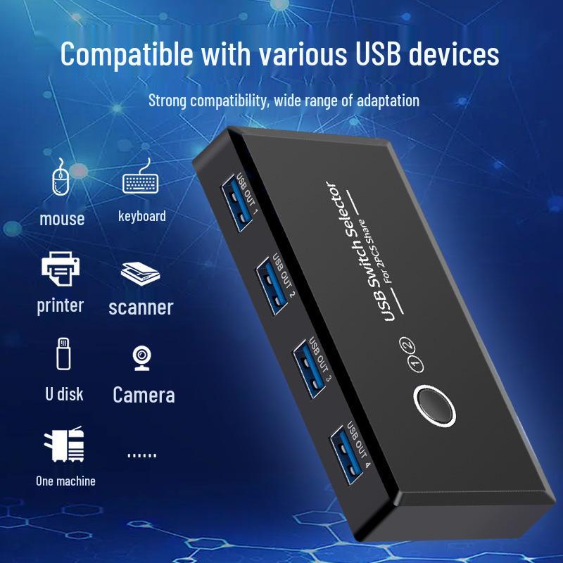 USB 3.0 2x4 Splitter-Switcher: Share Printers Between Two Computers