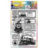 PVC Plastic Clear Stamps for DIY Scrapbooking Photo Album Decorative Cards Making Train 160x110mm