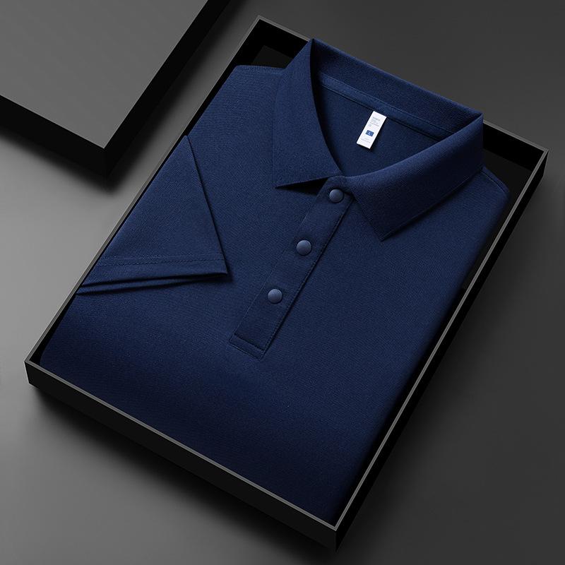 Summerpolo Lapel Collar Short Sleeve Business Casual Commute Breathable Versatile Top M