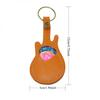 Genuine Leather Guitar Picks Holder Key Chain with 5 Picks Khaki / Green Optional