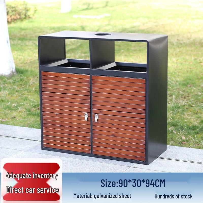 Vintage Outdoor High-End Trash Can for Parks, Hotels, and Antique-Style Communities