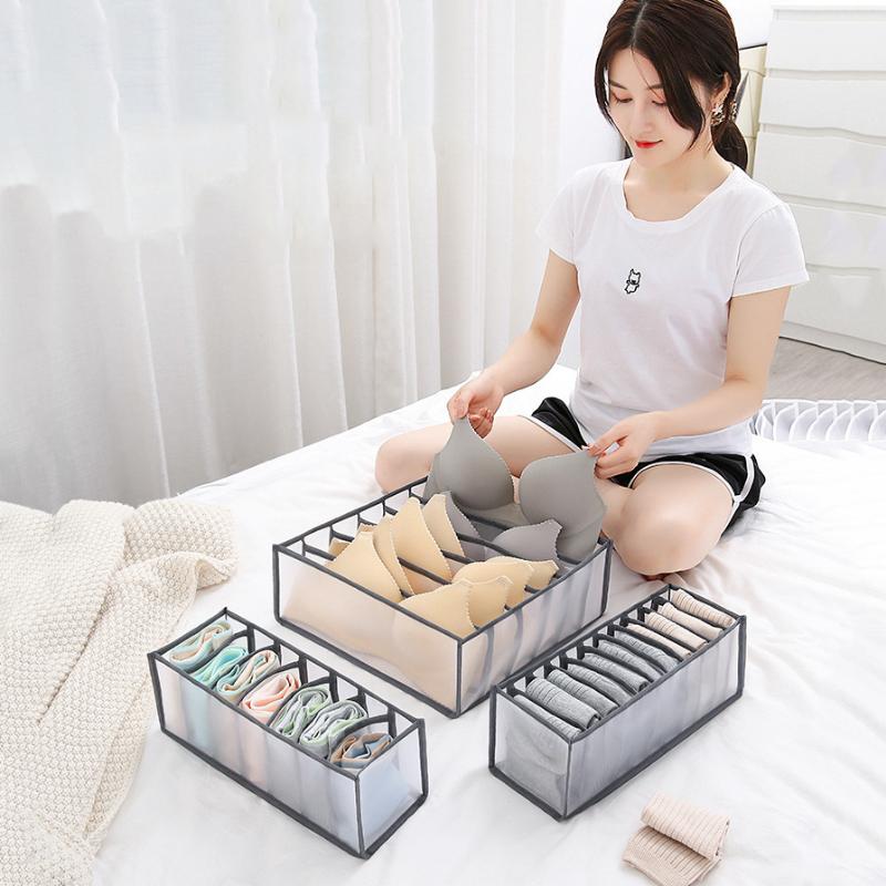 Closet Organizer for Underwear Panty Home Cabinet Divider Storage Box Home Organizers for Clothes Foldable Drawer Boxes