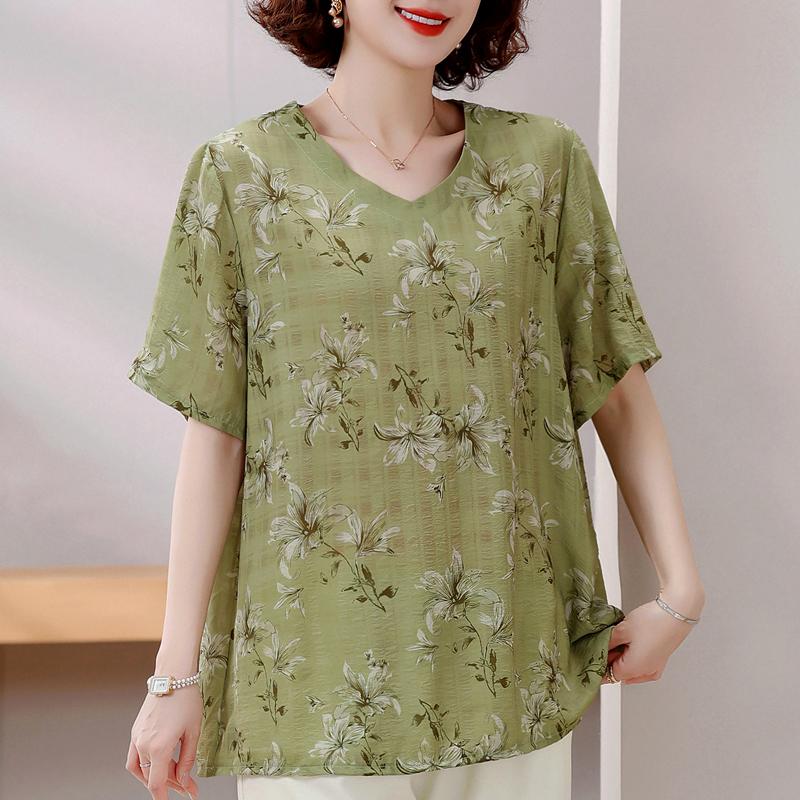 4XL-8XL Übergröße Elegante Blusen für Damen Sommerkleidung Übergroße Oberteile Frau Lässige Kurzarmhemden
