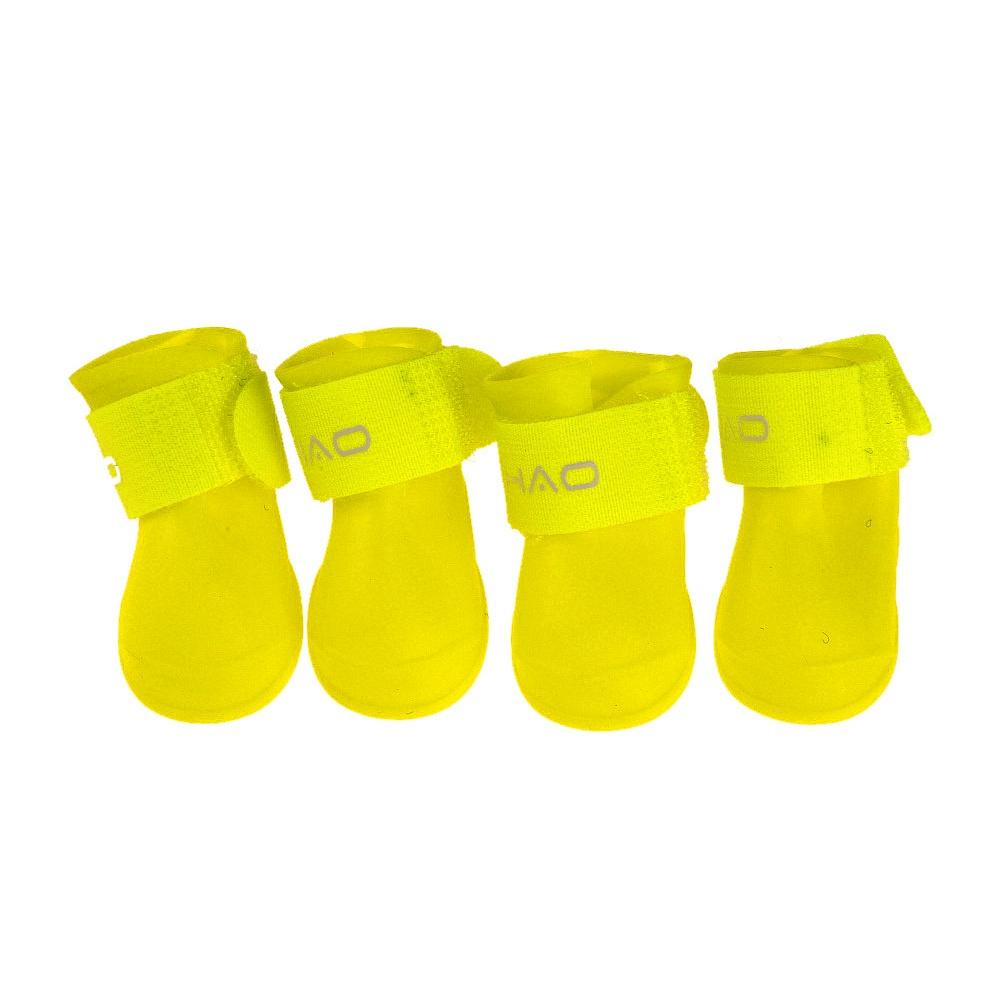 4 SZT Wodoodporne Buty Przeciwdeszczowe dla Psa Zimowe Buty dla Małego Psa Gumowe Buty dla Psa Outdoorowe Ochronne Kalosze Antypoślizgowe Akcesoria dla Zwierząt