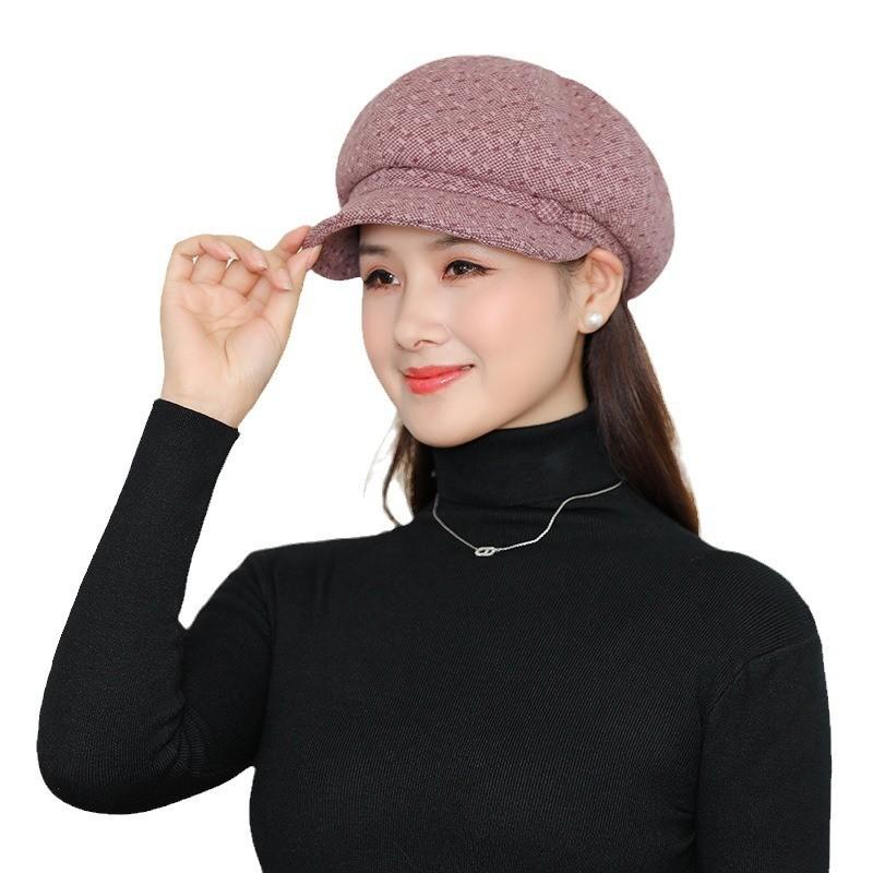 Plaid Beret Outdoor Thickened Sun Protection Hat Fashionable Gift Breathable