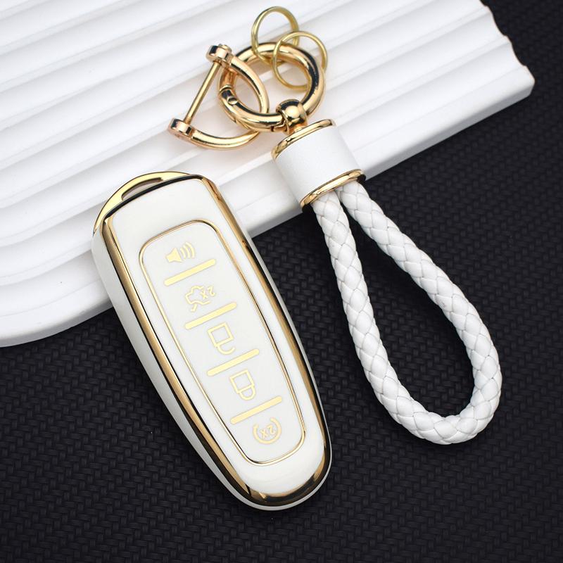 5 Button TPU Key Shell Cover For Ford Edge Explorer Escape Focus Taurus Flex for Lincoln MKS MKT MKX MKZ Navigator Car Key Case