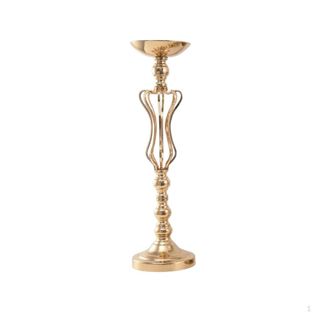 Spiral Lattice Candlestick Polished MetalLike Decorative Pedestal Form Table