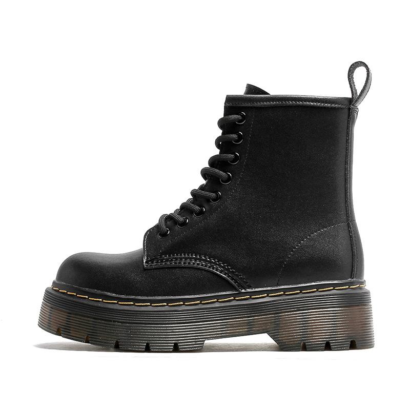 Super yuan thick-soled Martin boots women's 2025 autumn new British style short boots women's heightening soft leather versatile Internet celebrity