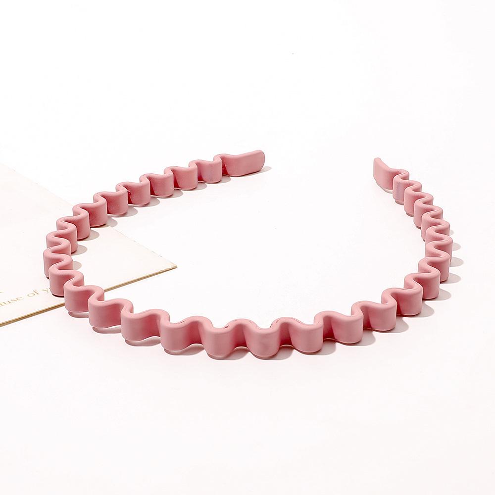 Fashion Headdress Solid Color Wavy Resin Hair Comb Hairbands Mens Women Headband Alice Sports Hair Hoop Bezel Hair Accessories