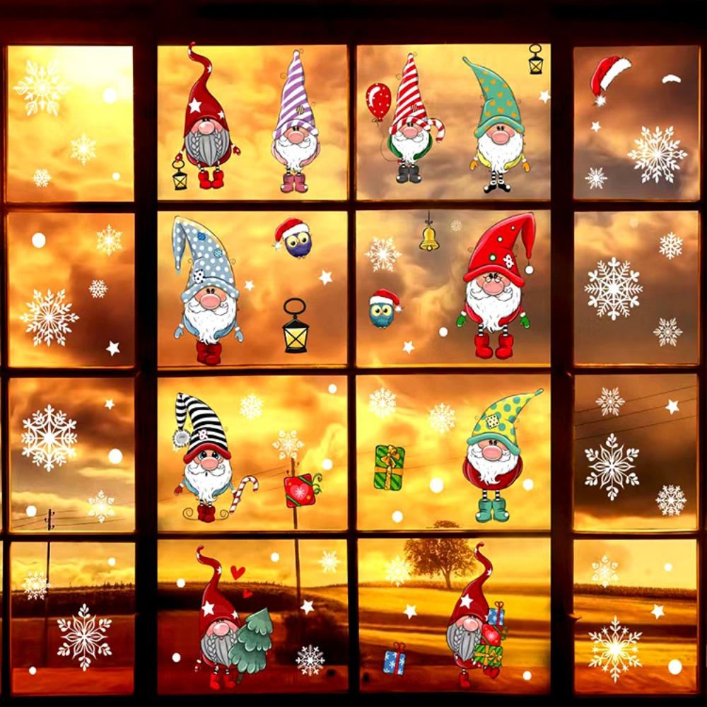 

Merry Christmas Decal Clings Removable Stickers Rudolph Windowcase Removable Window Stickers