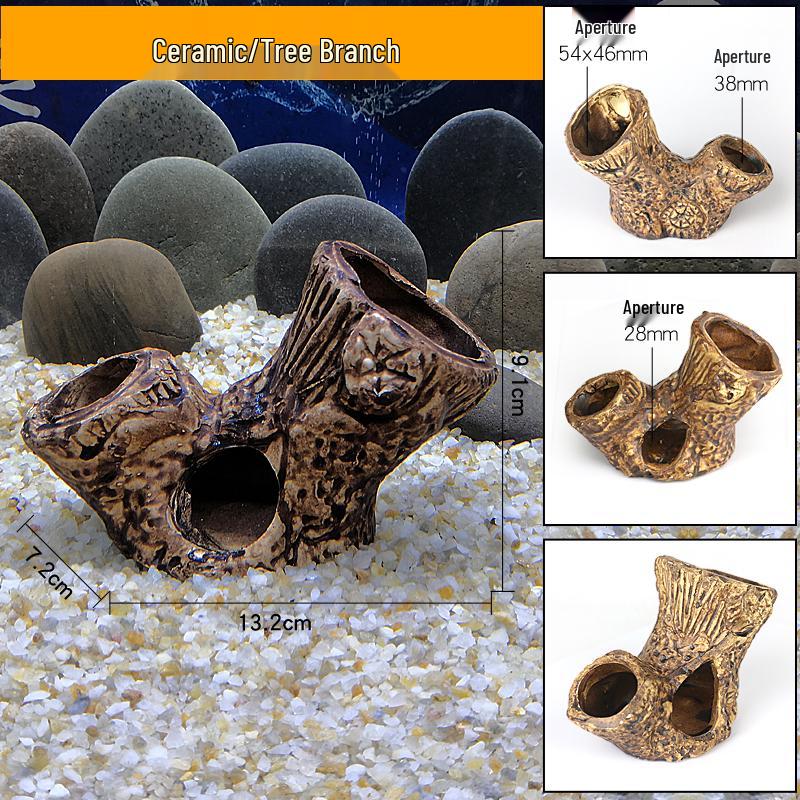 Ceramic Fish Tank Decoration: Shrimp Hiding, Cichlid Breeding, Spawning Nest.