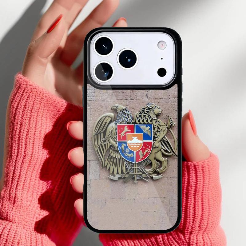 Armenia Russia Flag coat of arms soft Phone Case for iPhone 17 16 15 14 13 Pro Max Back Cover for 12 11 Pro Coque