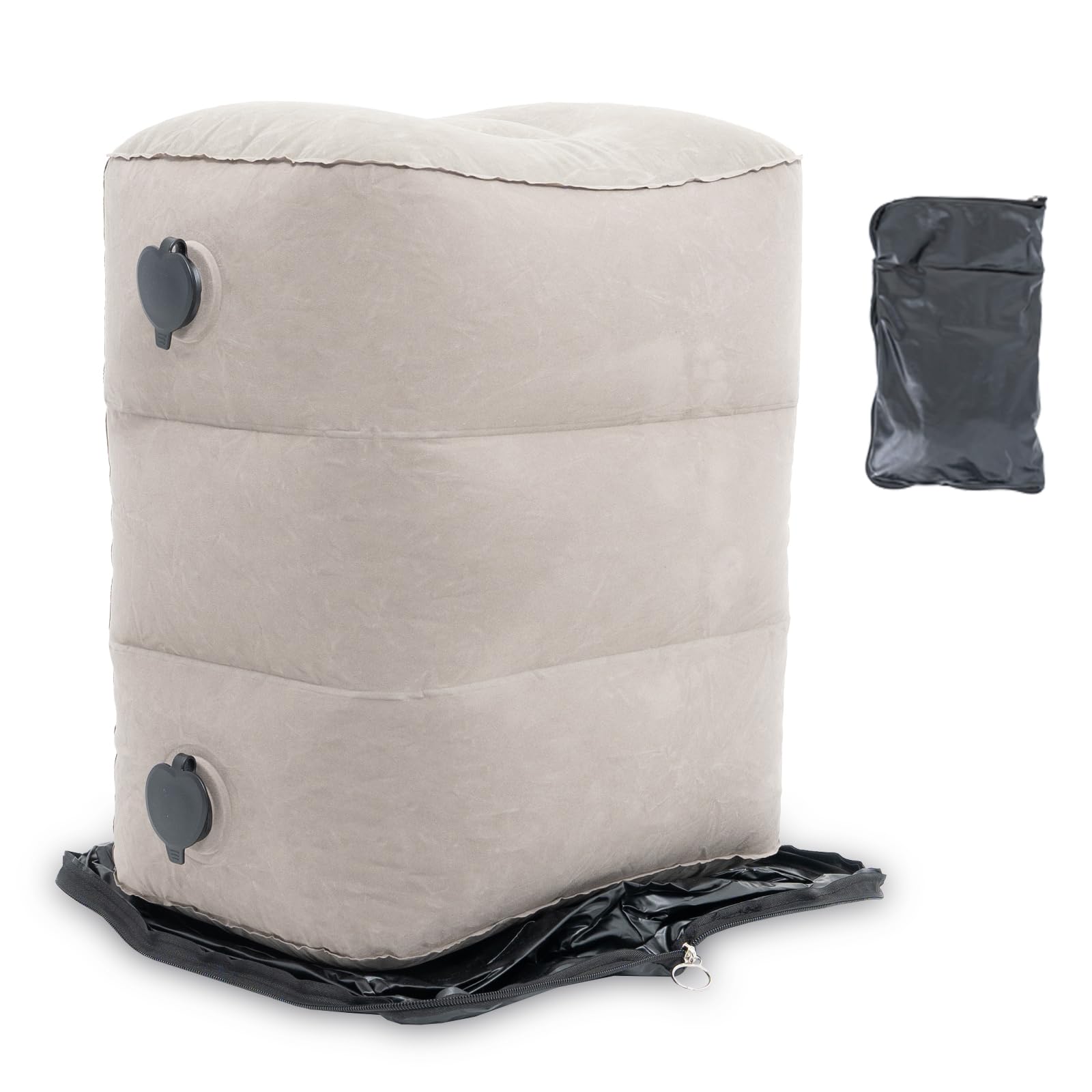 

adelphos Подставка для ног для ночных и подстольных столов Без насоса Быстрая накачка 3 высоты с клапаном предотвращения обратного потока и большой емкости Накачка Самолеты, серый