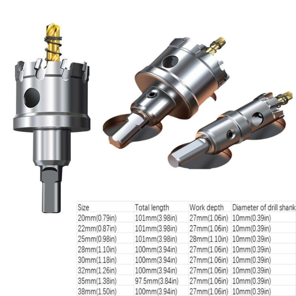 Carbide Tip Hole Saw Core Drill Bit 6mm Diameter Quick Punch Tungsten Carbide Tipped Drill Bit Iron Copper Stainless Steel