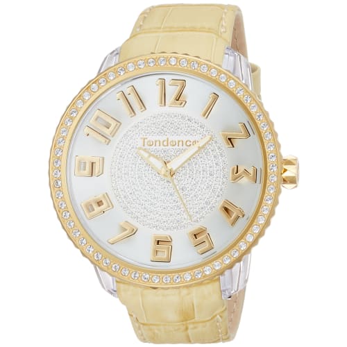 

Tendence Glam 48.5mm Watch (TY430143) Women s Beige, White Dial, Polycarbonate, Mineral Glass, Quartz Movement