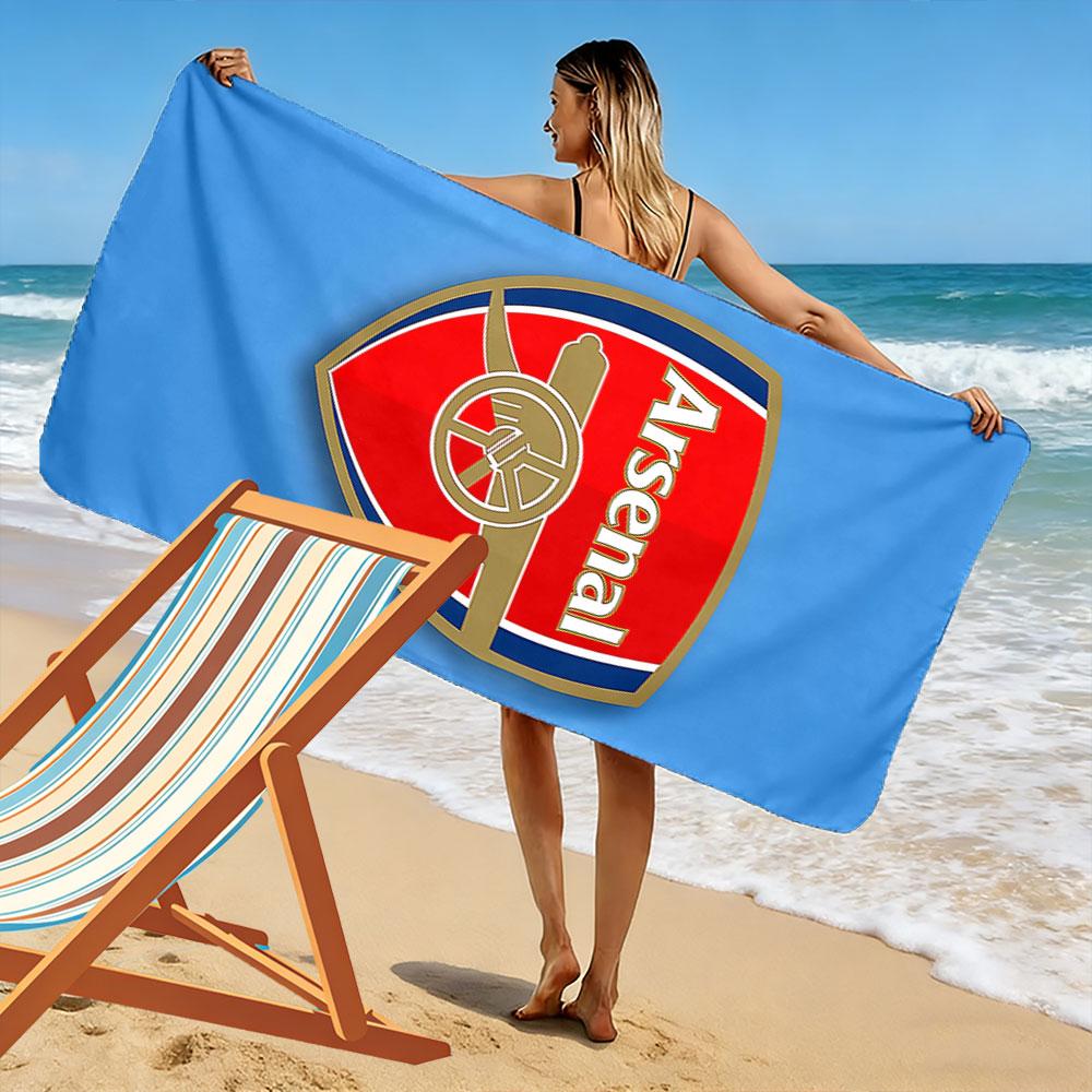 Red Arsenal Logo Beach Towel A must-have beach towel for beach travel