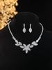 European Style Diamond-Inlaid Evening Necklace & Jewelry Set for Brides