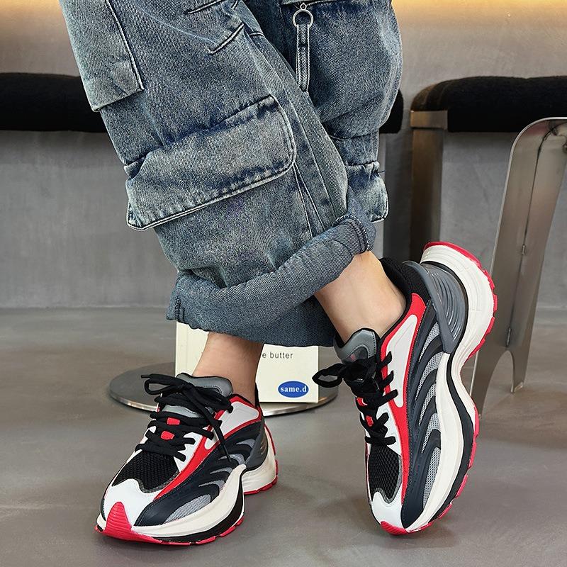 Single Net Breathable Pulse Shoes Women's Shoes Versatile Light Mecha Shoes Heightened Platform Sports and Leisure