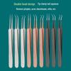 Precision Acne & Blackhead Removal Tweezers Set - Pimple Needle and Squeezing Tool