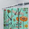 Green Dragonfly Butterfly Shower Curtain Waterproof Bath Decor Customizable 3D Printing Home Decoration