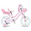 [GLERC] PETAL Children's Bicycle - Cute ToddlerElementary School Girl's Bike for Ages 2, 3, 4, 5 - Princess Style - Adjustable Height Soft Saddle 