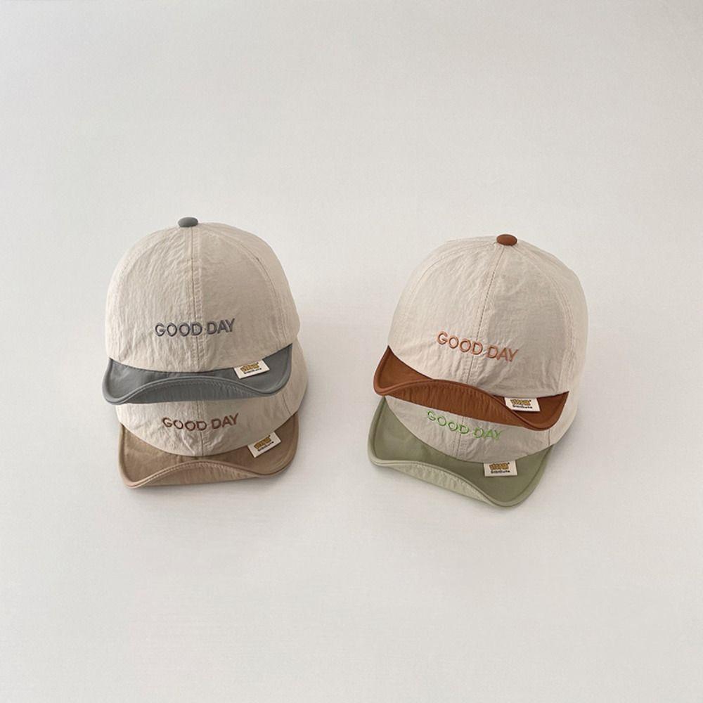 Summer Letter Baseball Cap Soft Children Visors Cap Ins Baby Peaked Hat Boys Girls