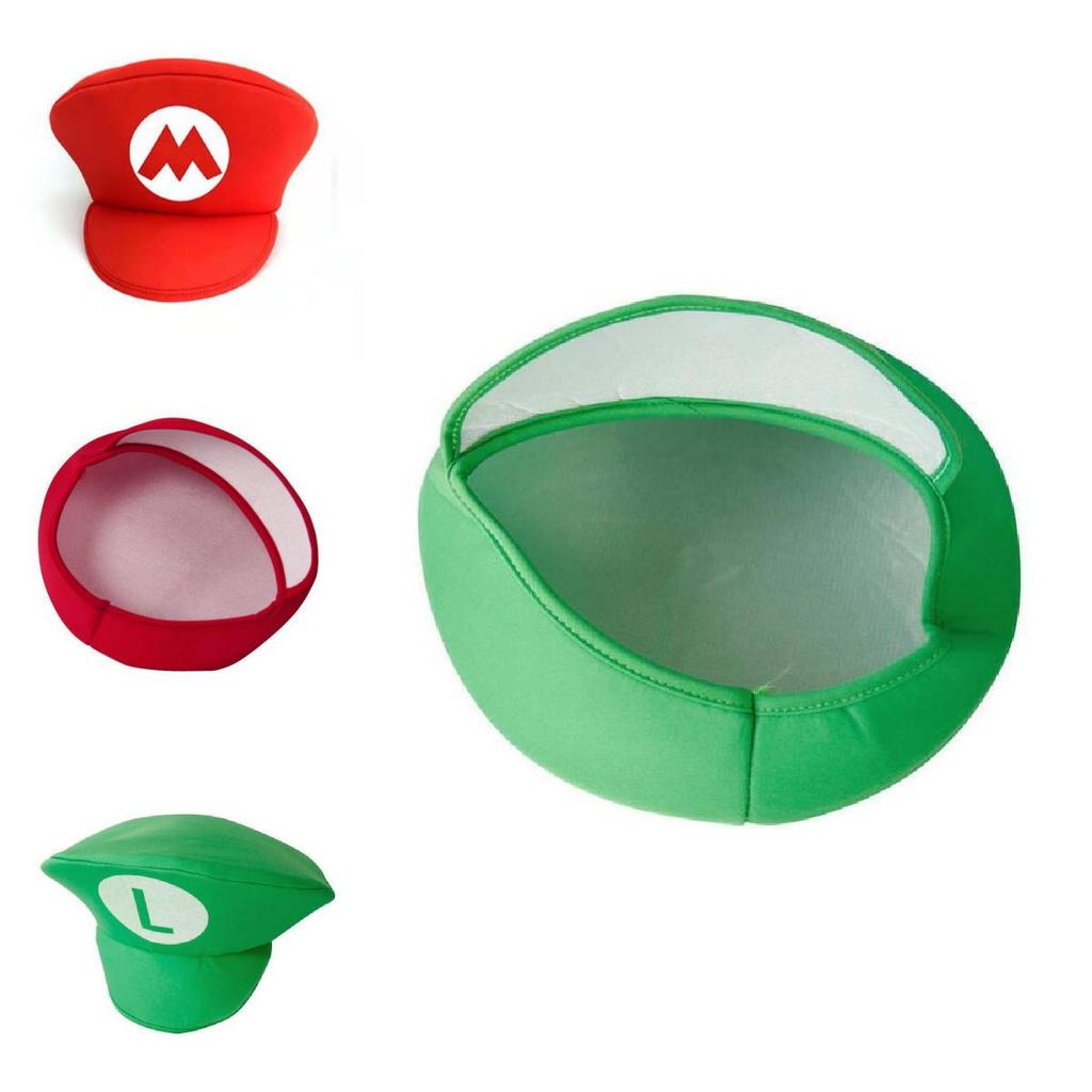 High-quality Super Mario And Luigi Cosplay Hats Perfect For Halloween And Parties