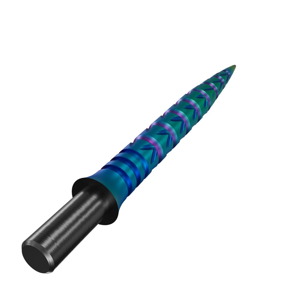 Cuesoul TOUCH POINT II Replacement Dart Steel Color Titanium Pack of 3 Tips, Point, Design, Coated, (CSDA-GZ7-Q29)