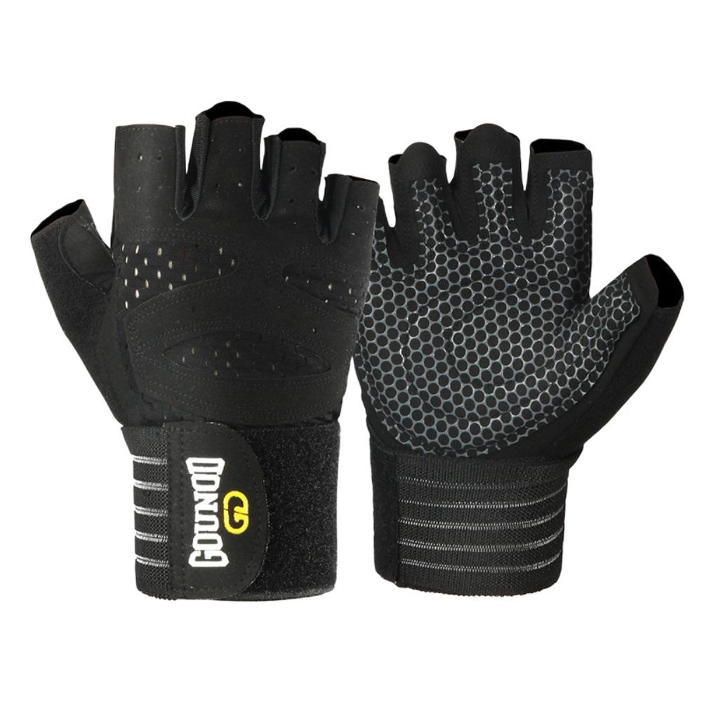 

Non-Slip Weight Lifting Gloves Breathable Fitness Exercise Gloves Fitness black-l