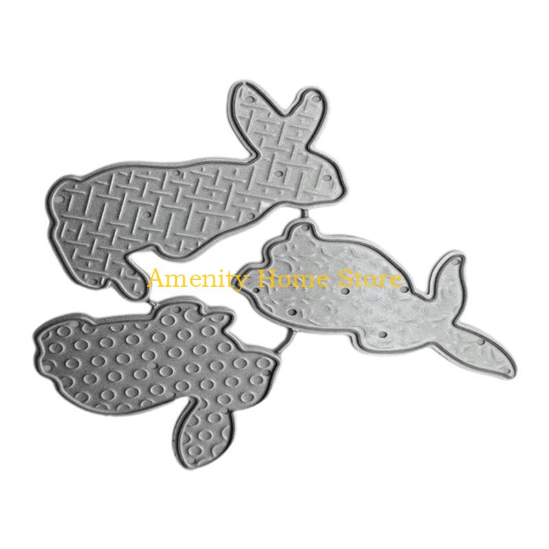 F26C Easter Bunny Metal Cutting Dies Stencil DIY Scrapbooking Album Paper Card Template Mold Embossing Craft Decoration