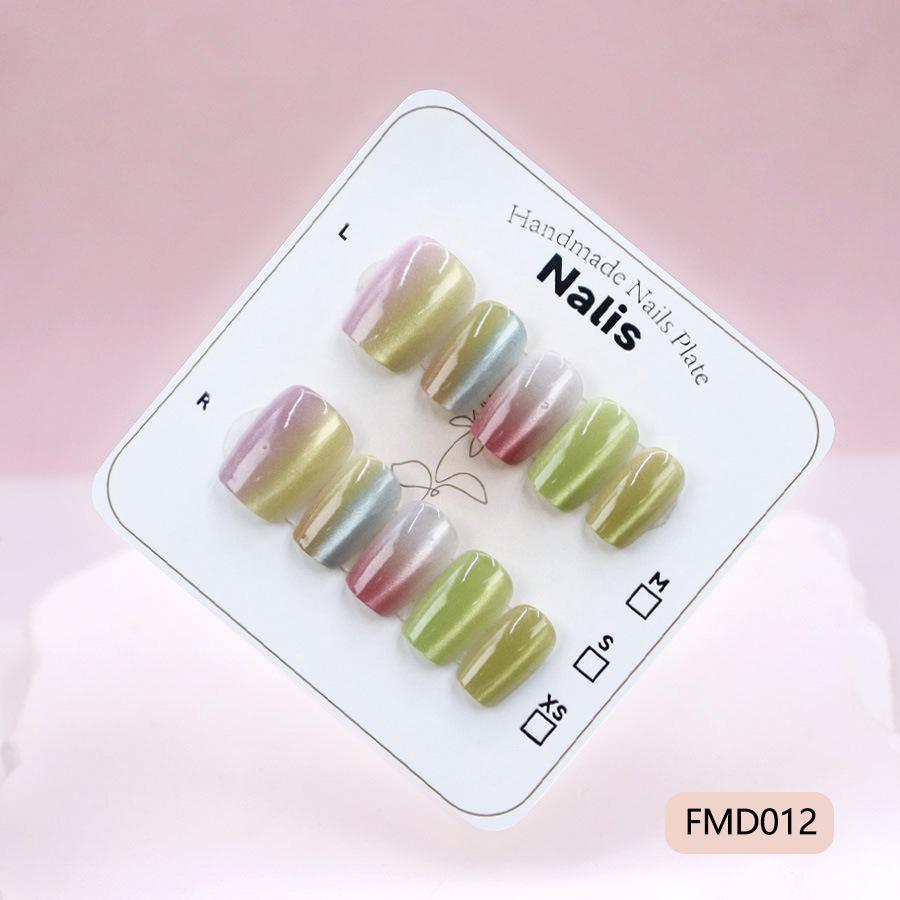 Cat's Eye Model, Beautiful Temperament, Little Fairy, Royal Sister Style Nail Art, High-end Niche 10 Pieces, Sub-size Wearing Nail