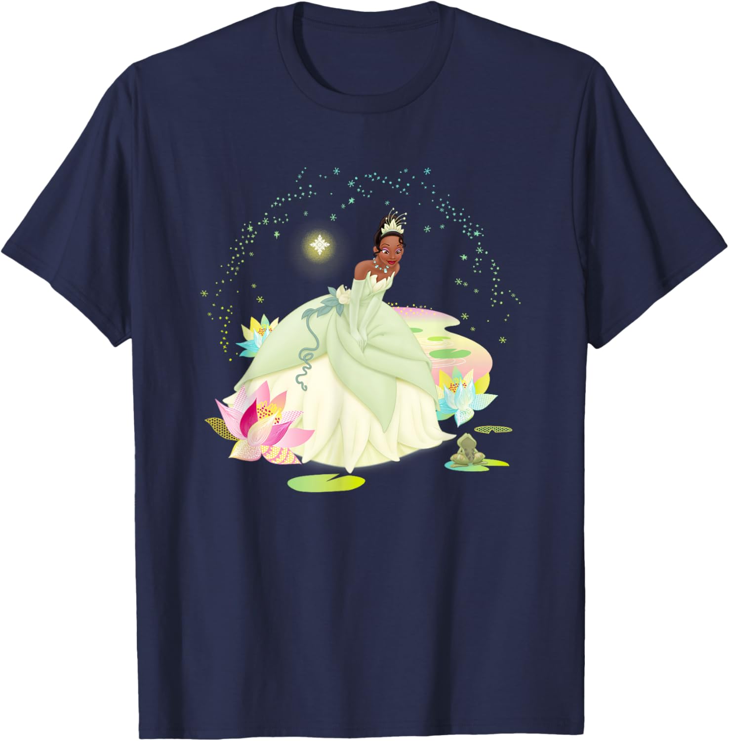 Hot Fashion Casual Disney The Princess and The Frog Tiana on A Bayou T-Shirt S-4XL Four Seasons XL