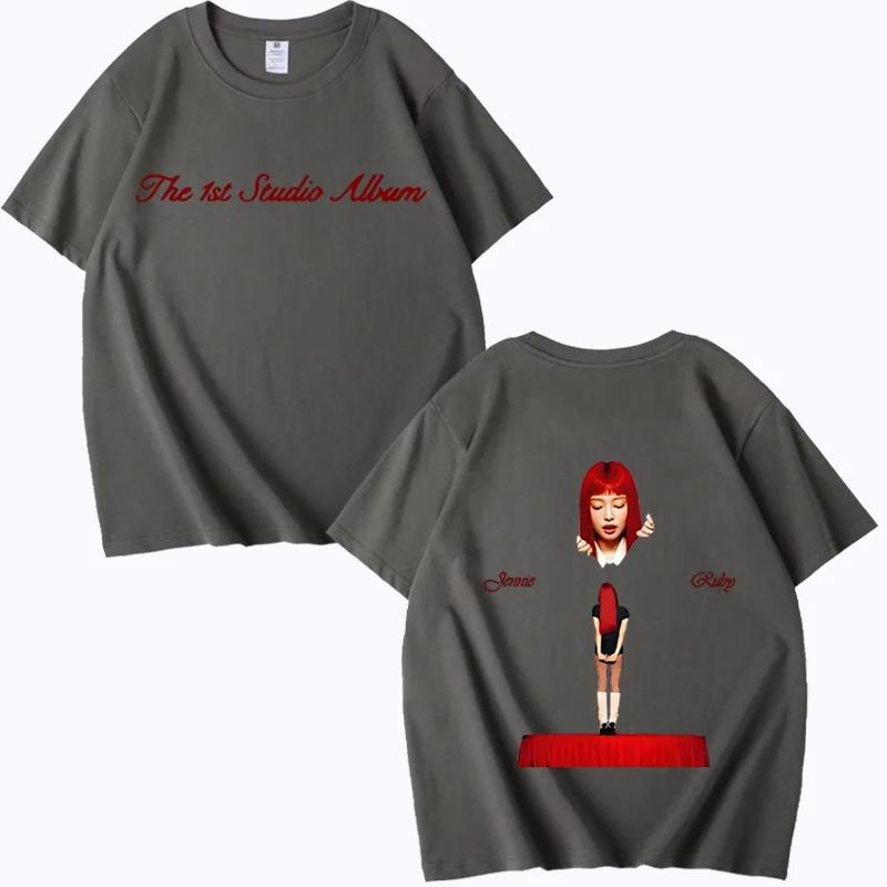 Kpop Jennie Ruby The 1st Studio Album Merch T-shirt Men Women 2026 NEW Fashion Cotton Short Sleeve Print Summer Unisex Tops