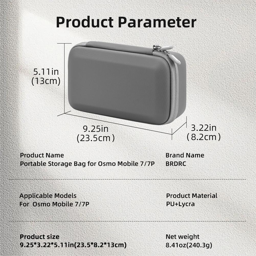 Storage Bag for DJI Osmo Mobile 7/7 Pro Carrying Case Shockproof Organizer Box Portable Handheld Gimbal Accessories Storage Bag