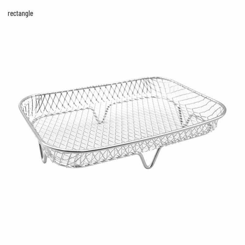304 Stainless Steel Baking Rack for Air Fryer & Oven - Dehydrating, Oil Draining, and Frying.