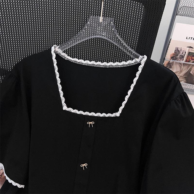 Plus Size Slimming Mid-Length Short-Sleeve T-Shirt for Women (200/300/350 jin)