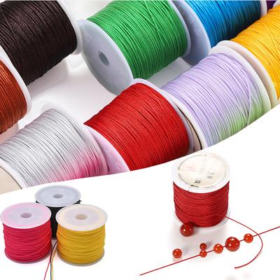 45M/0.8MM Silk Rope Braided Nylon Cor DIY for Jewelry Making Supplies Tassels Beading Braided Crafts Nylon Satin String CS003