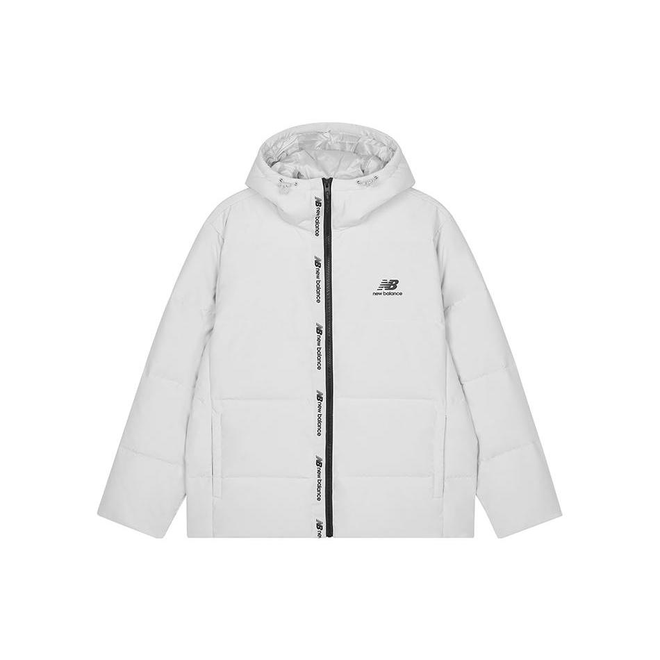 Мужские пуховики New Balance Белые с капюшоном Утепленные Другие AMJ23343-GYM XXL