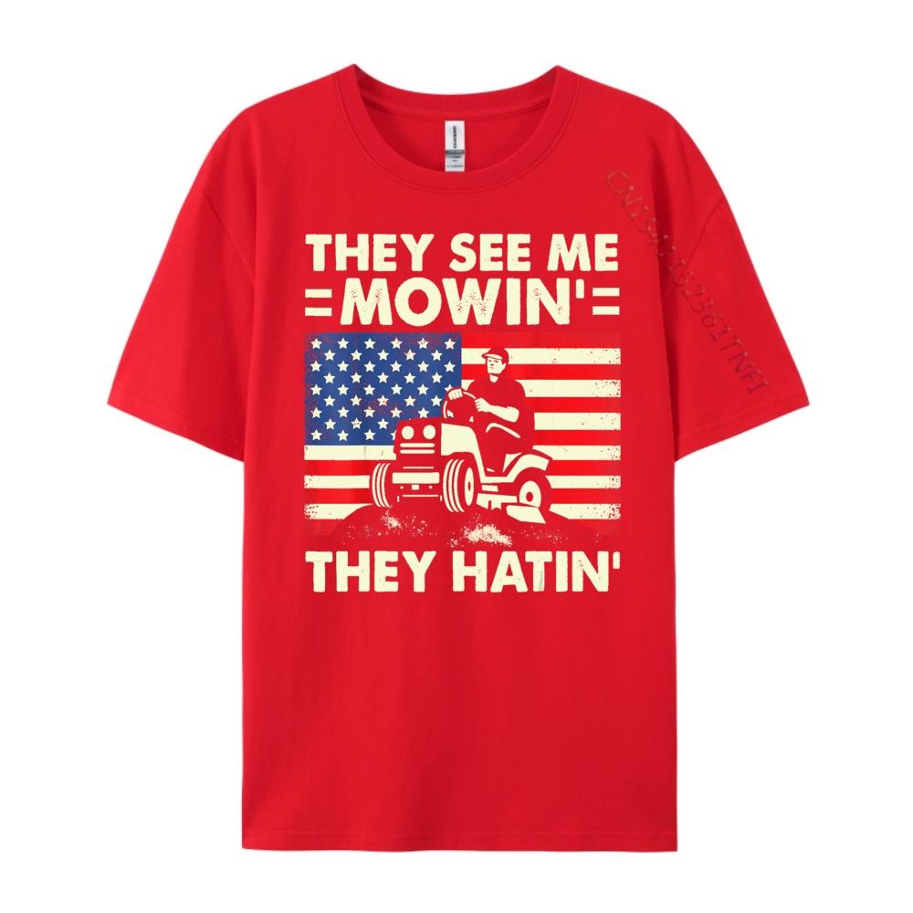 

Lawn Mowing Shirt Funny See Me Mowing They Hatin Garden Dad Black T Shirt Casual Everyday Mens Gifts Vaporwave S