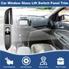 Car Front Door Window Glass Lift Switch Panel Trim Cover For Ford Escape C-MAX 2013-2018 ABS Carbon Fibre Bezel