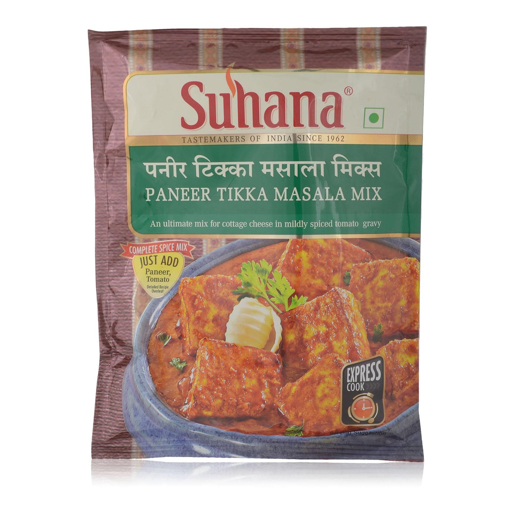 

Suhana Easy To Cook Paneer Tikka Masala Spice Mix 200 g (50 g x 4 Pouches) Restaurant Style Powder Masala Instant