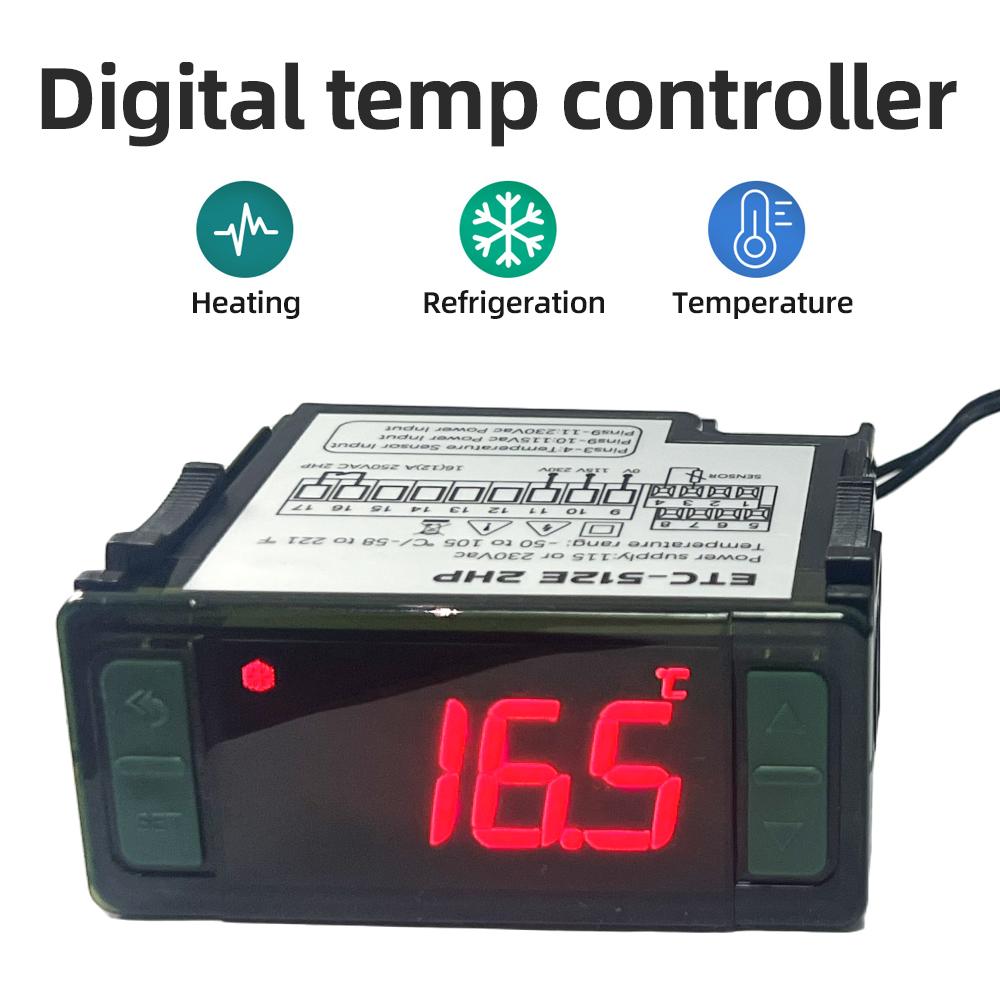 

AC115/230V Двухнапряженный Цифровой Дисплей Термостат с Контролем Температуры Реле Терморегулятор Контроллер Температуры Отопления Охлаждения