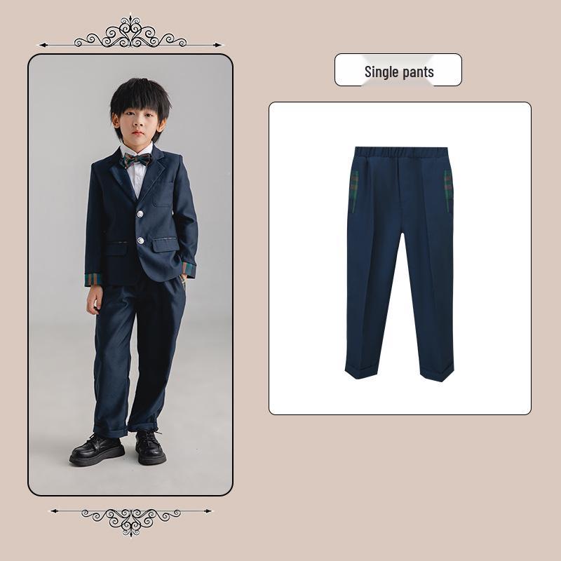 Girls  Plaid Academic Style School Uniform Set - British Style Formal Wear for Primary and Kindergarten. 140cm