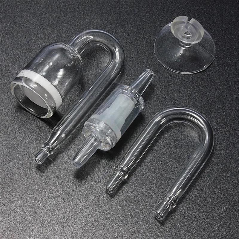 CO2 Diffuser Set Carbon Dioxide Atomizer Check Valve U Shaped Connector Suction Cup For Fish Tank Planted Supply