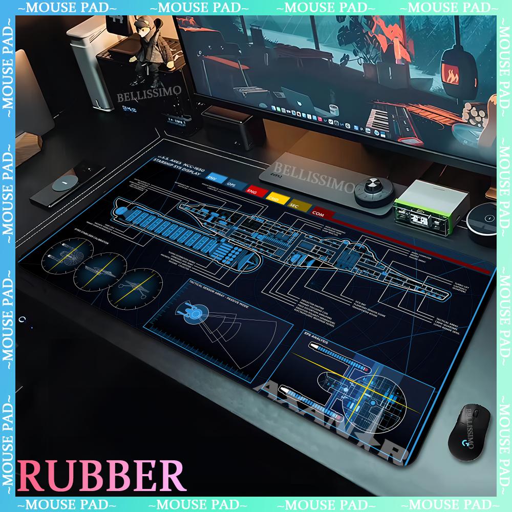 Large rubber nonslip game mat computer game player star trek XXL mouse pad cartoon keyboard mousepad desktop computer desk mats
