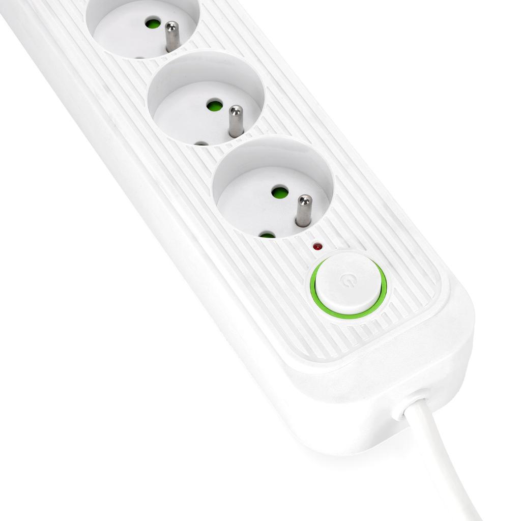 Extension cable 4gn+USB/1.5m/Zu+W/1.5mm white