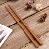 5 Pairs Japanese Hand-carved Tortoise-shell Line Chopsticks Solid Wood Pointed Chopsticks Tableware Non-slip Wooden Chopsticks