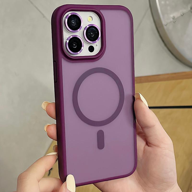 

Подходит для Apple 16 Магнитный чехол для мобильного телефона Iphone15promax Простой 14 Матовый 13 Полупрозрачный 1211pm Apple 11Pro max